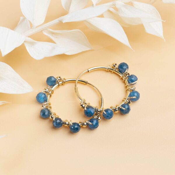 Aretes Aurore en apatita azul