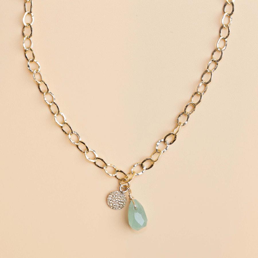 Collier En Aventurine Verte 45cm - Fermoir En Argent 925 - 350 Carats - Neuf Avec étiquettes - Made In France